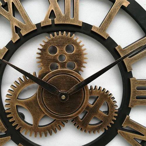 Wall Clock Industrial Mechanical Easy-To-Read Dial