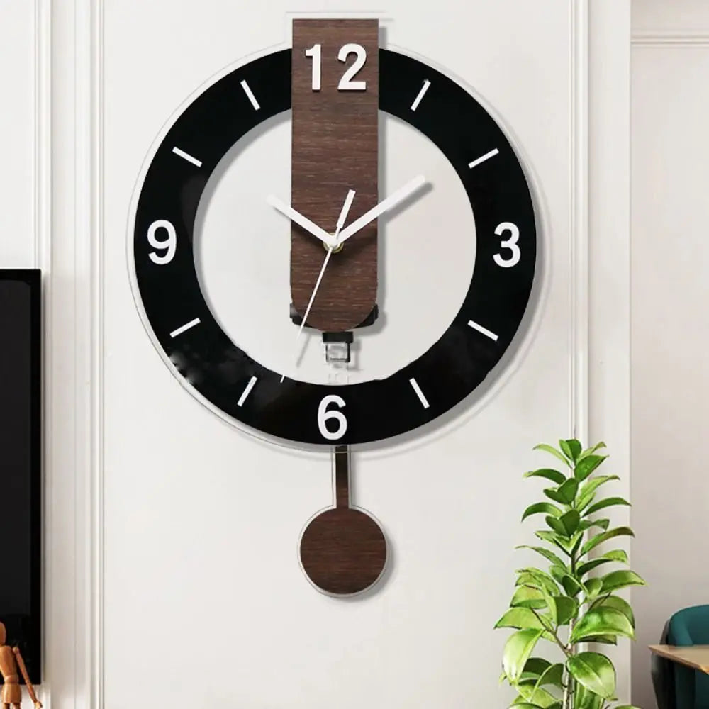 Wall Clock Minimalist Pendulum Silent Sweep