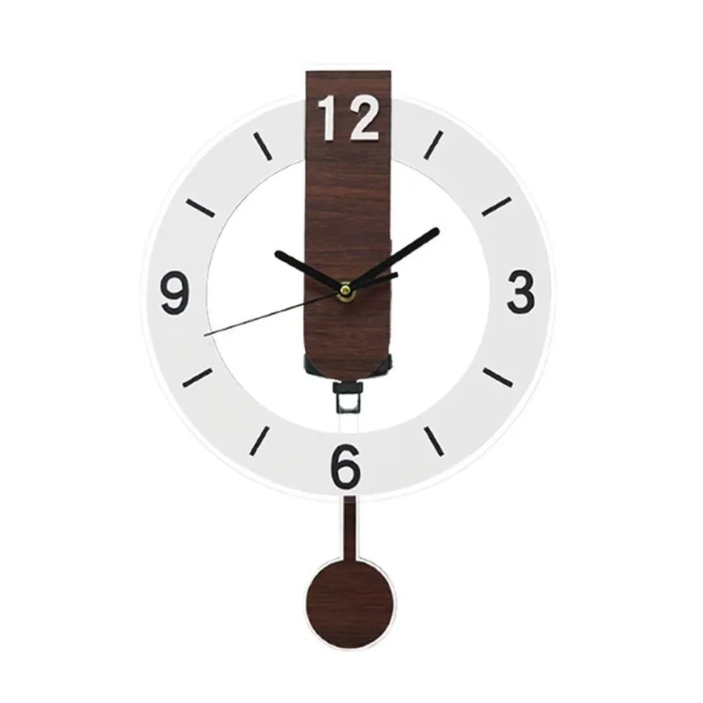 Wall Clock Minimalist Pendulum Silent Sweep