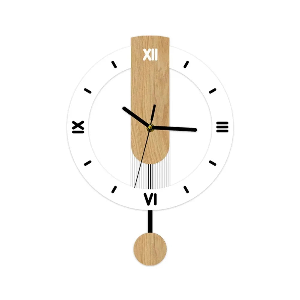 Wall Clock Minimalist Pendulum Silent Sweep