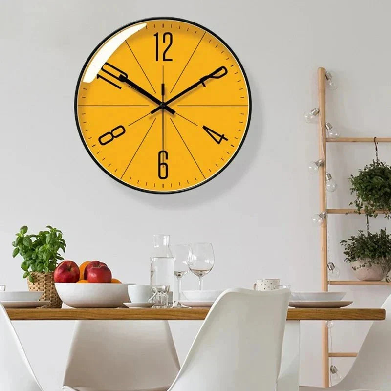 Wall Clock Silent Quartz High-Contrast Numerals