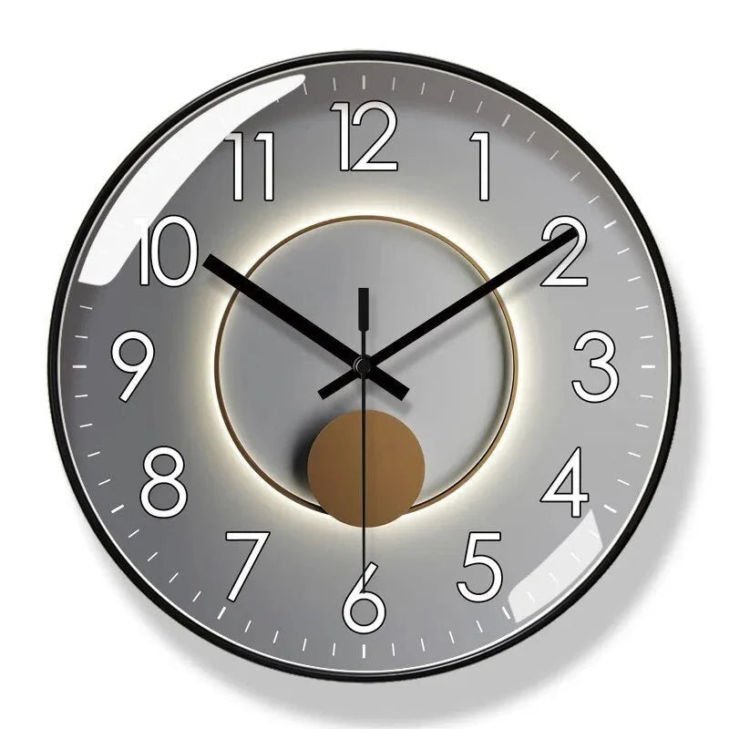 Wall Clock Silent Quartz High-Contrast Numerals