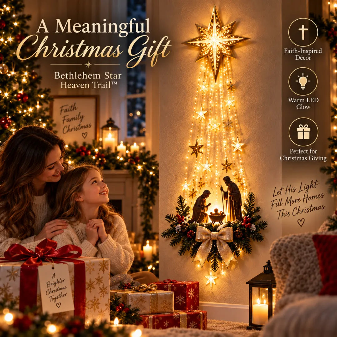 Wall Decor Nativity Scene Lighted Space-Saving