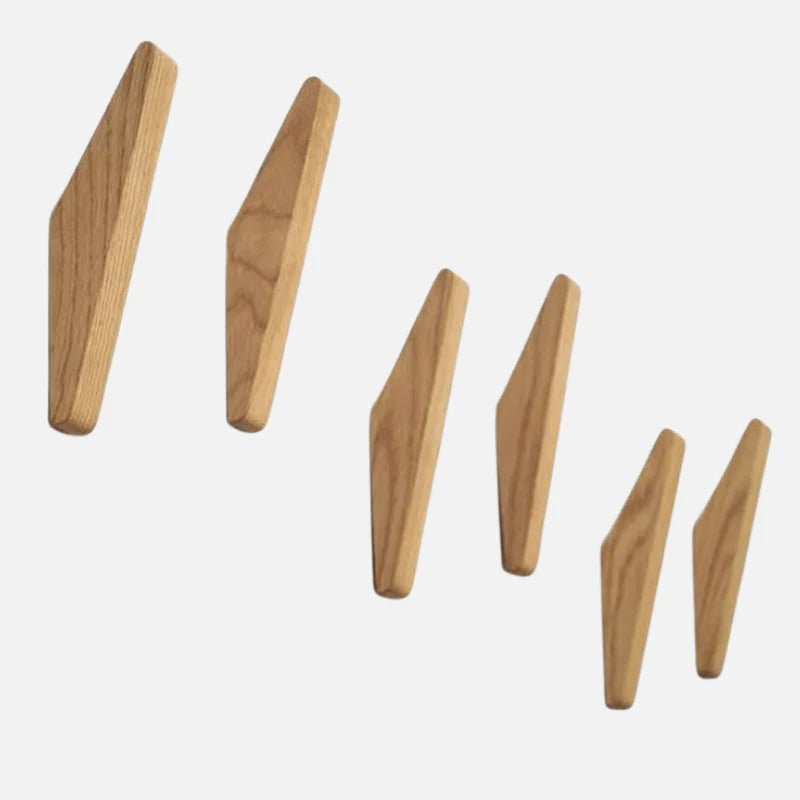Wall Hooks Solid Wood Two-Tone Space-Saving
