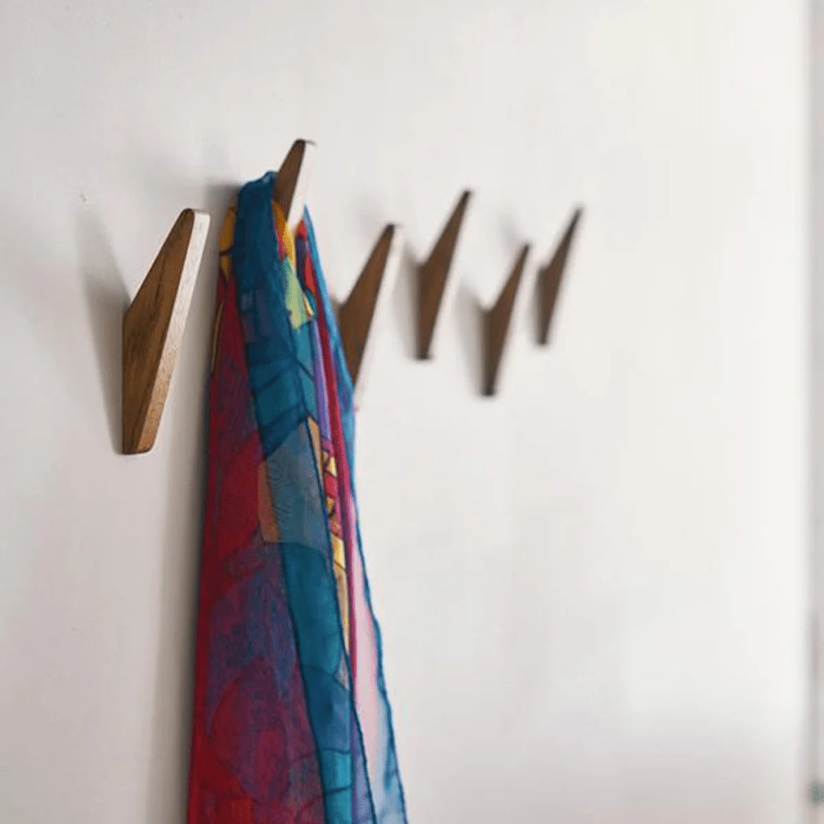 Wall Hooks Solid Wood Two-Tone Space-Saving