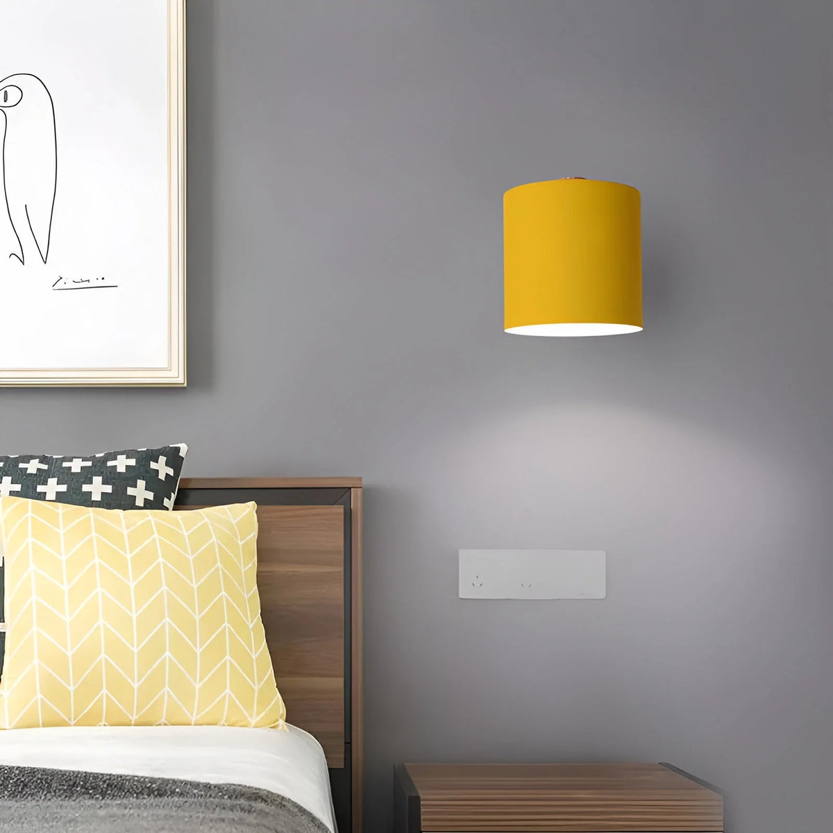 Wall Lamp Adjustable Tilting Head Pastel Shades
