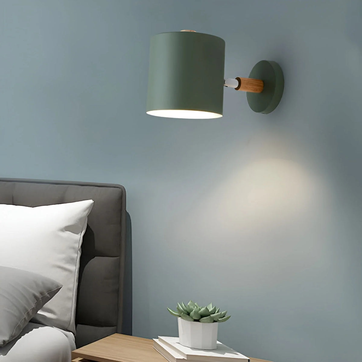 Wall Lamp Adjustable Tilting Head Pastel Shades