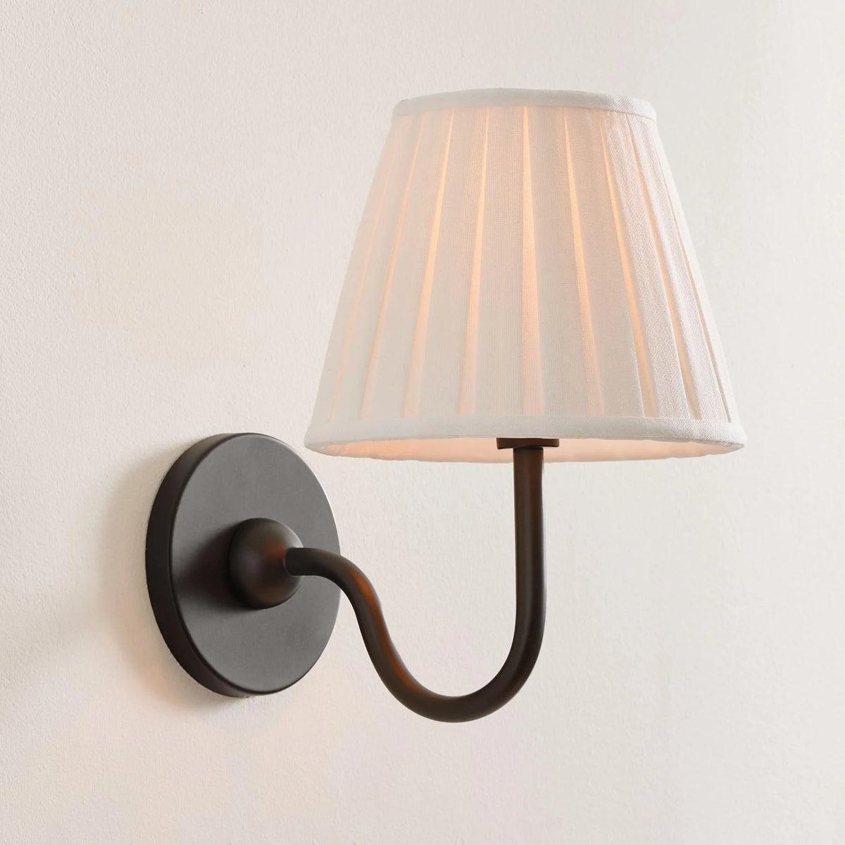 Wall Lamp Dimmable Fabric Shade Hardwired Installation