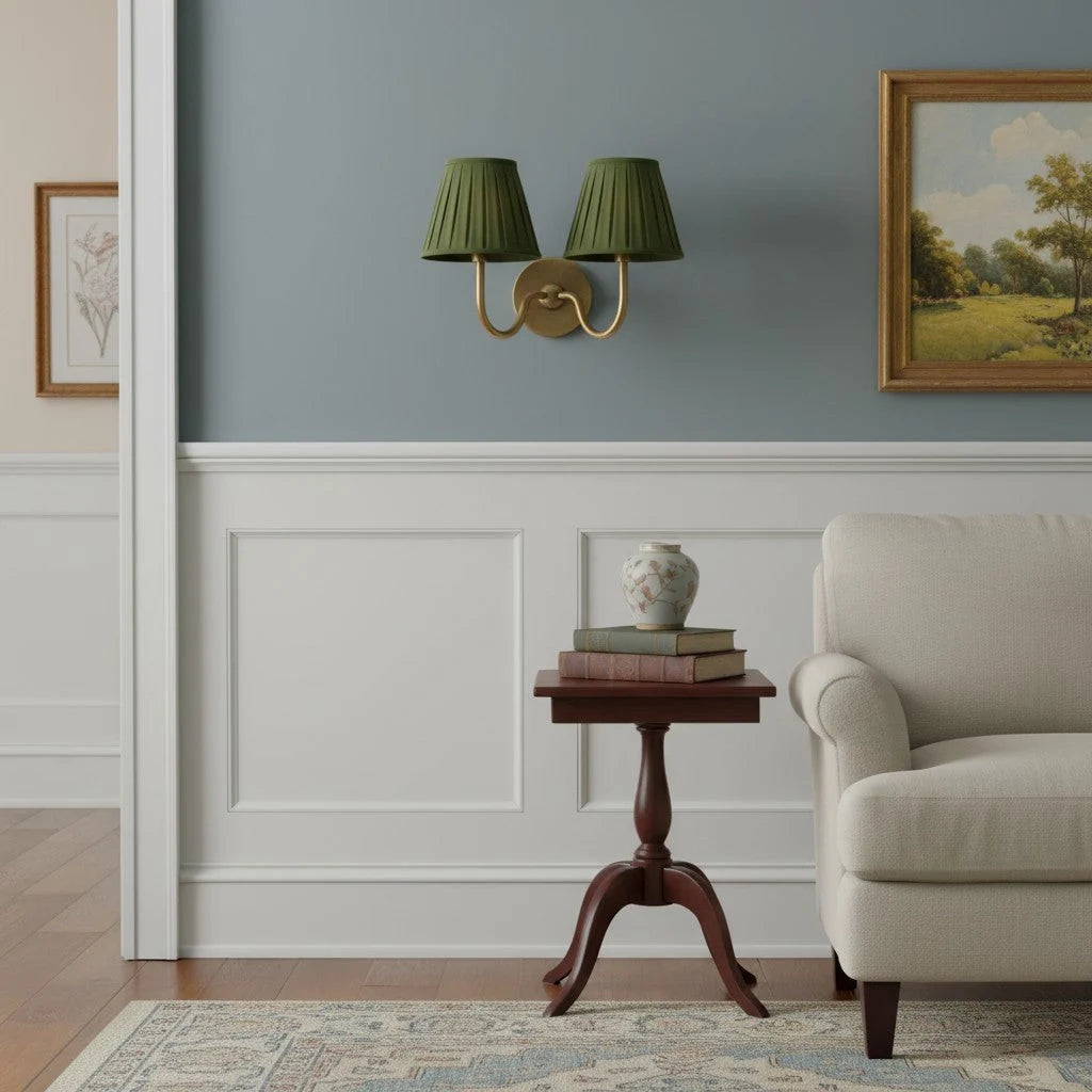 Wall Lamp Dimmable Fabric Shade Hardwired Installation