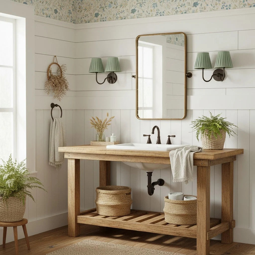Wall Lamp Dimmable Fabric Shade Hardwired Installation