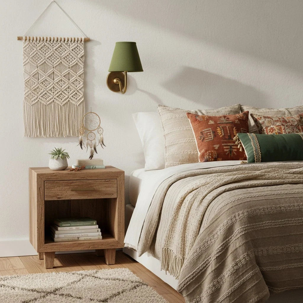 Wall Lamp Fabric Shade Dimmable Hardwired