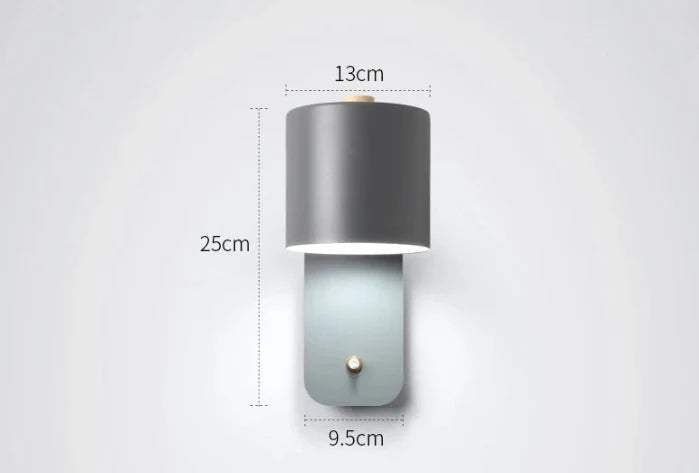Wall Lamp Integrated Switch & LED Fits Back Box