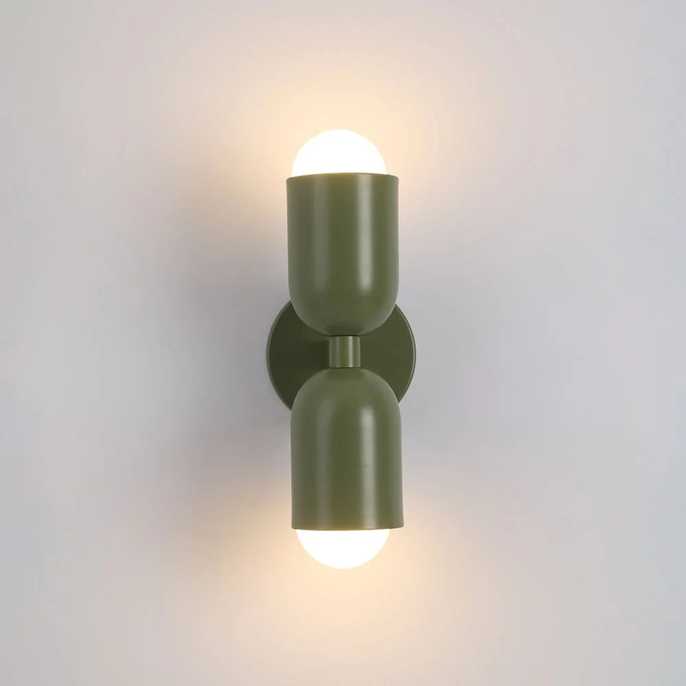 Wall Lamp Twin Up & Down Exposed Bulb