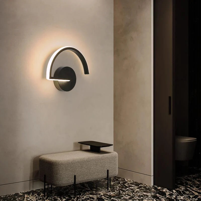 Wall Light Arc-Shaped Integrated LED & Even Output