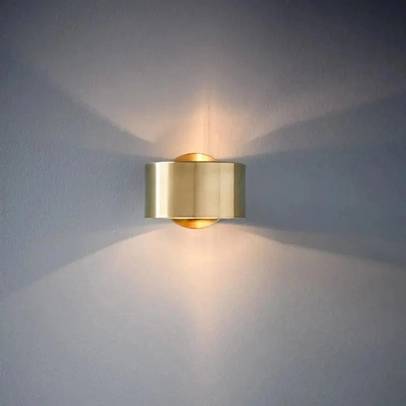 Wall Light Brass Finish Hardwired LED Compatible