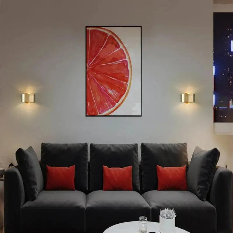 Wall Light Brass Finish Hardwired LED Compatible