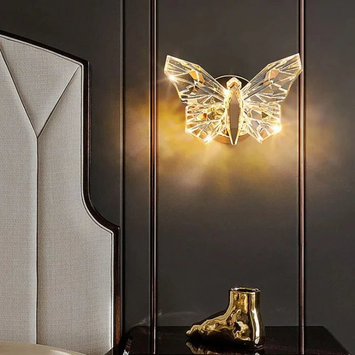 Wall Light Butterfly Design Soft Ambient Glow Three Light Colors