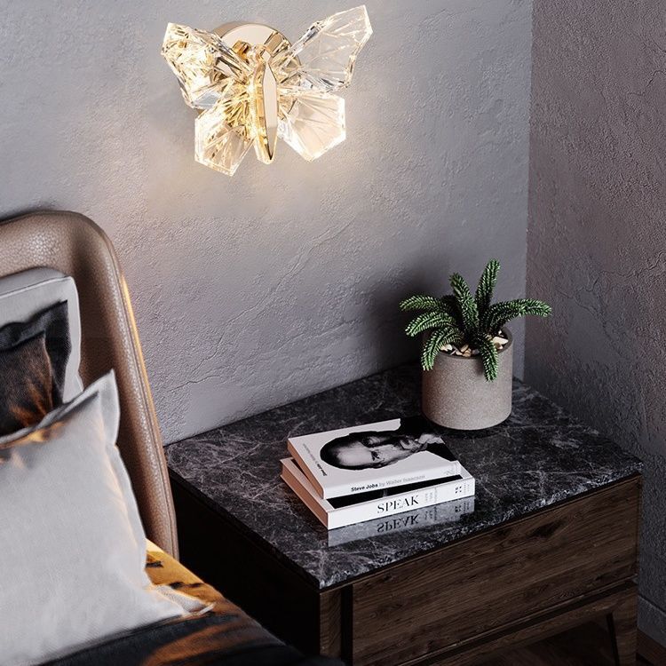Wall Light Butterfly Design Soft Ambient Glow Three Light Colors