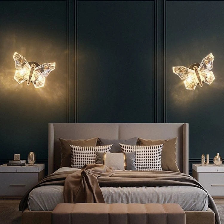 Wall Light Butterfly Design Soft Ambient Glow Three Light Colors