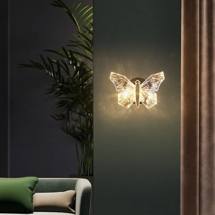 Wall Light Butterfly Design Soft Ambient Glow Three Light Colors
