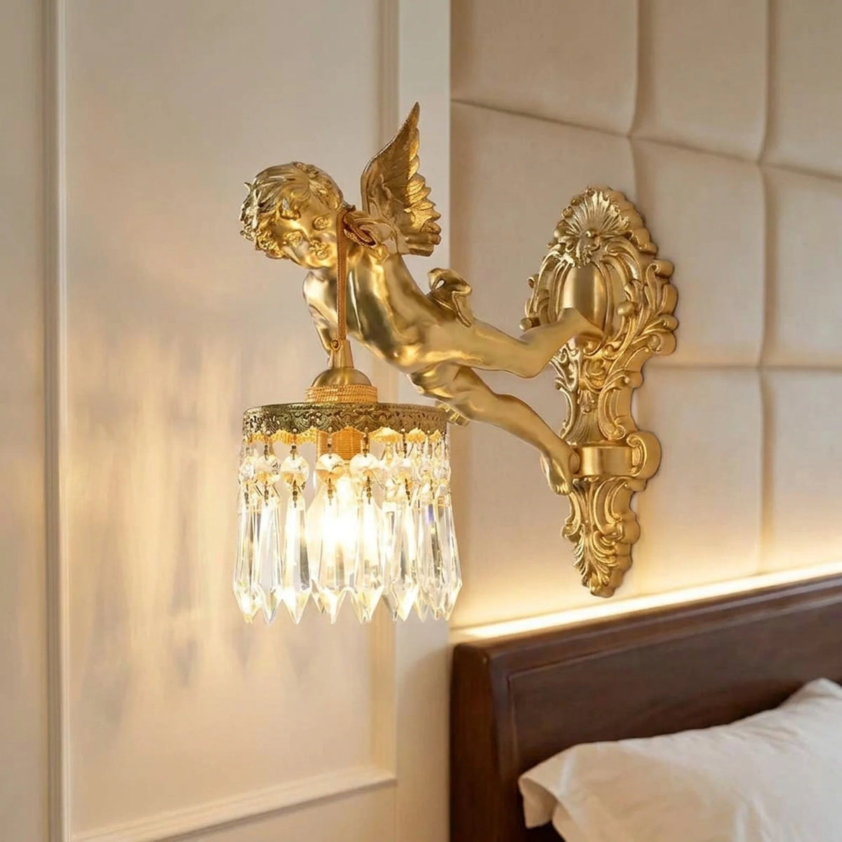 Wall Light Crystal & Copper LED Up-And-Down