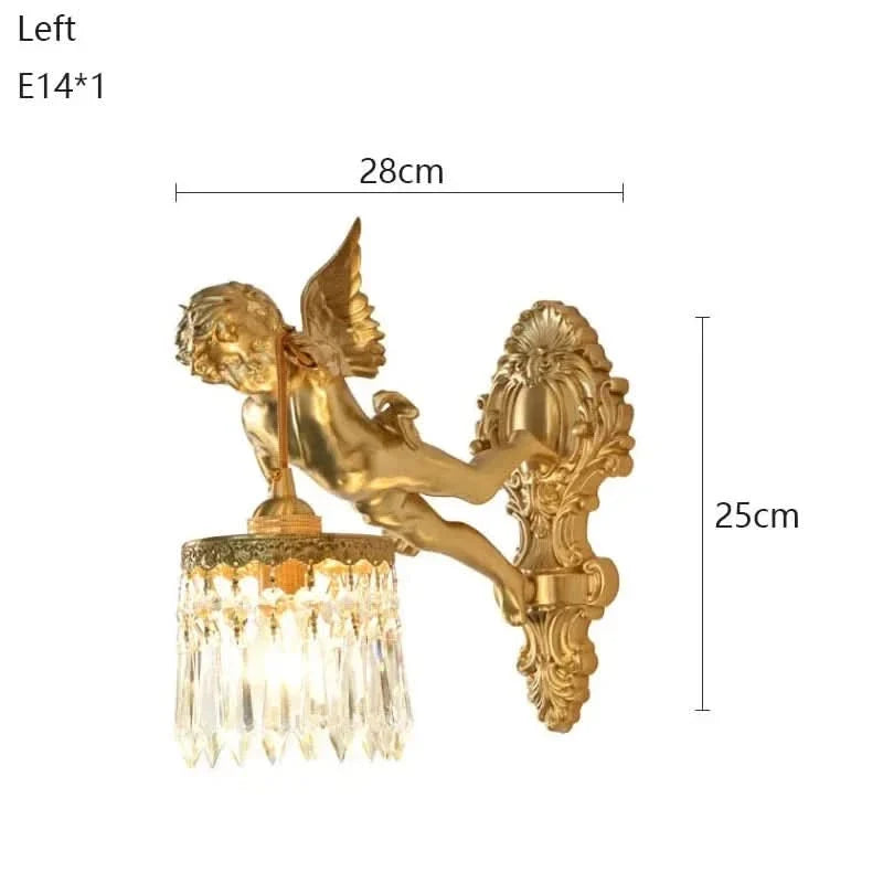 Wall Light Crystal & Copper LED Up-And-Down