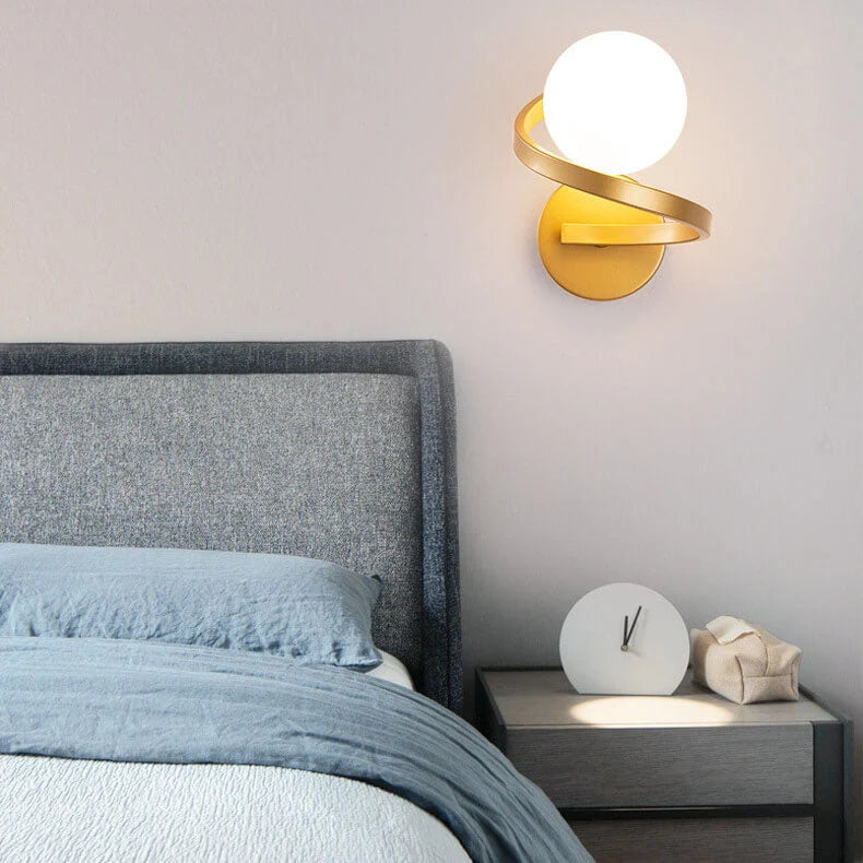 Wall Light Horizontal Twin Globes Integrated LED