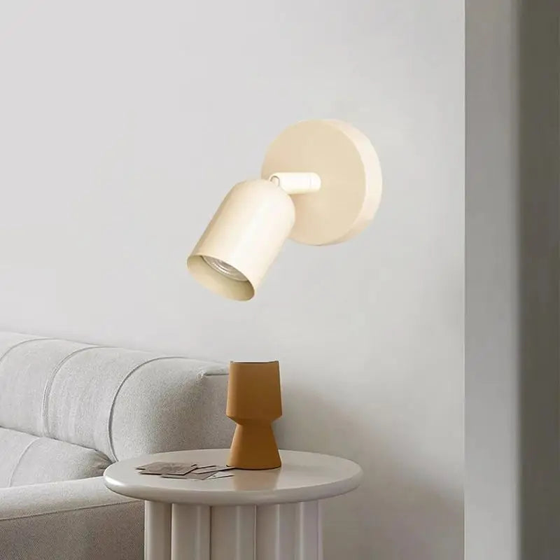 Wall Light Macaron Dome White Interior Short Projection