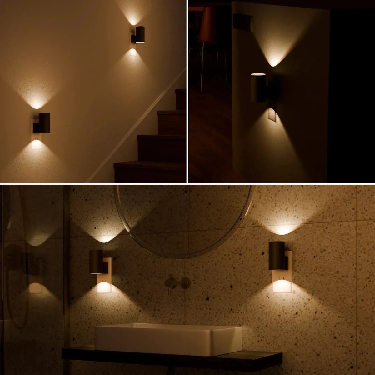 Wall Light Plug-In LED Adjustable Swivel Head Warm Glow