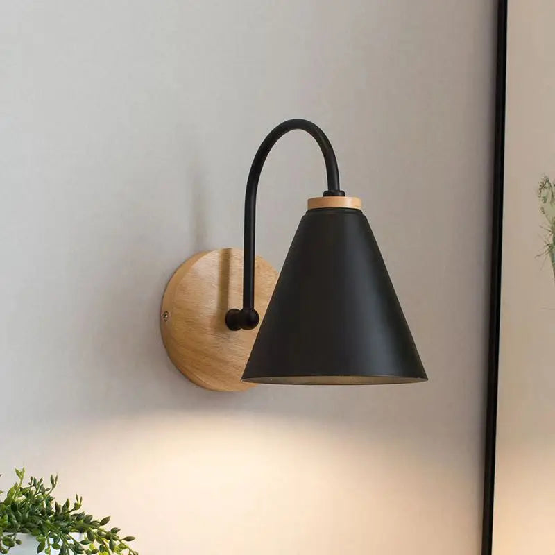 Wall Light Timber Beam & Iron Bracket Even Wall Wash