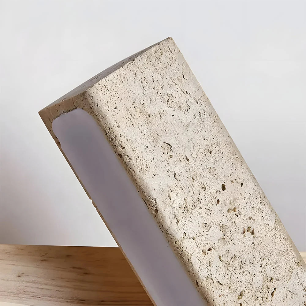 Wall Light Travertine Stone Walnut Mount