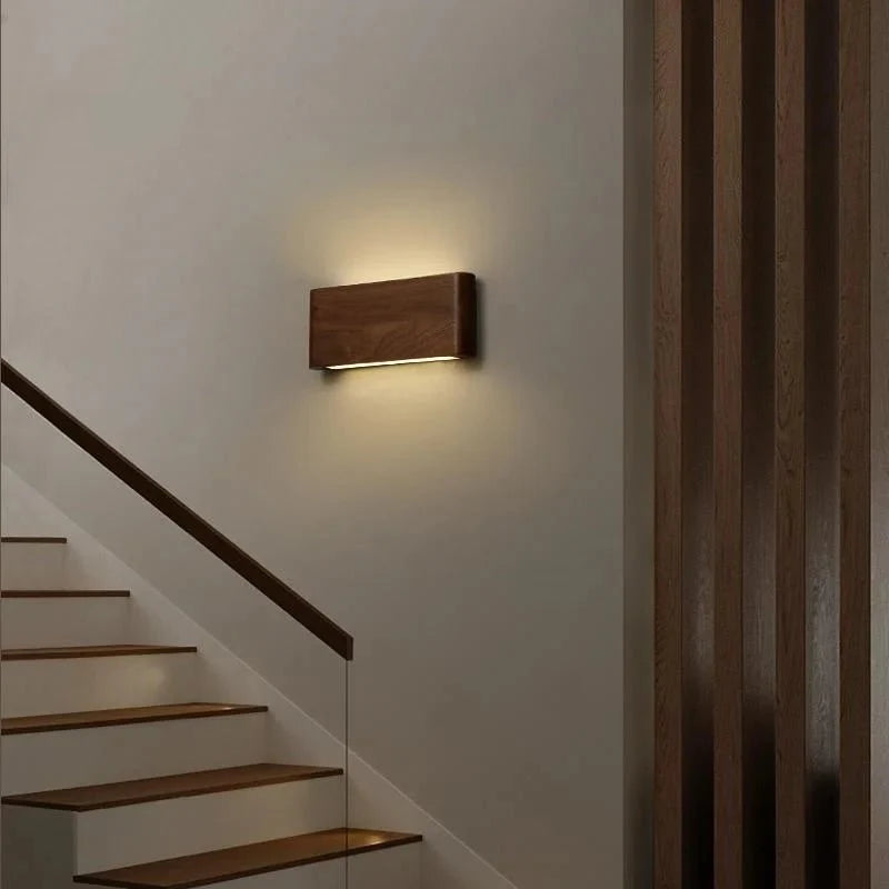 Wall Light Wood & Acrylic Three Color Modes Integrated LED