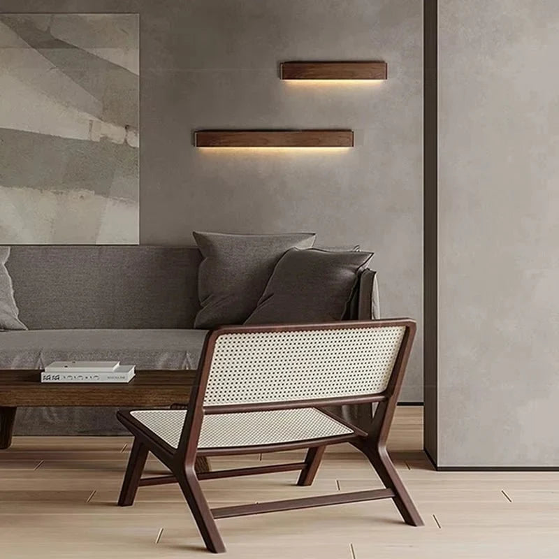 Wall Light Wood & Acrylic Three Color Modes Integrated LED