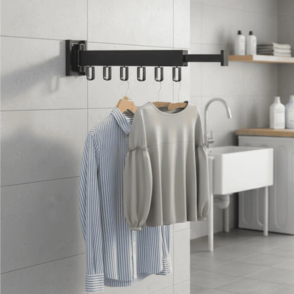 Wall-Mounted Clothes Dryer Retractable Foldable Space-Saving