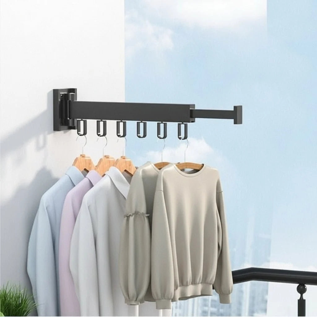 Wall-Mounted Clothes Dryer Retractable Foldable Space-Saving