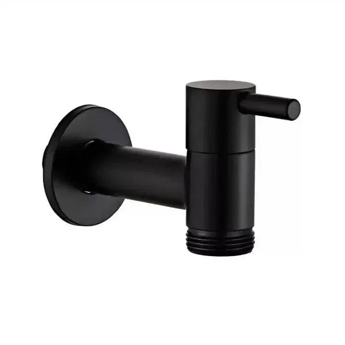 Wall-Mounted Faucet Solid Brass Matte Black G1/2 Connection