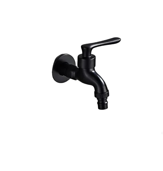 Wall-Mounted Faucet Solid Brass Matte Black G1/2 Connection
