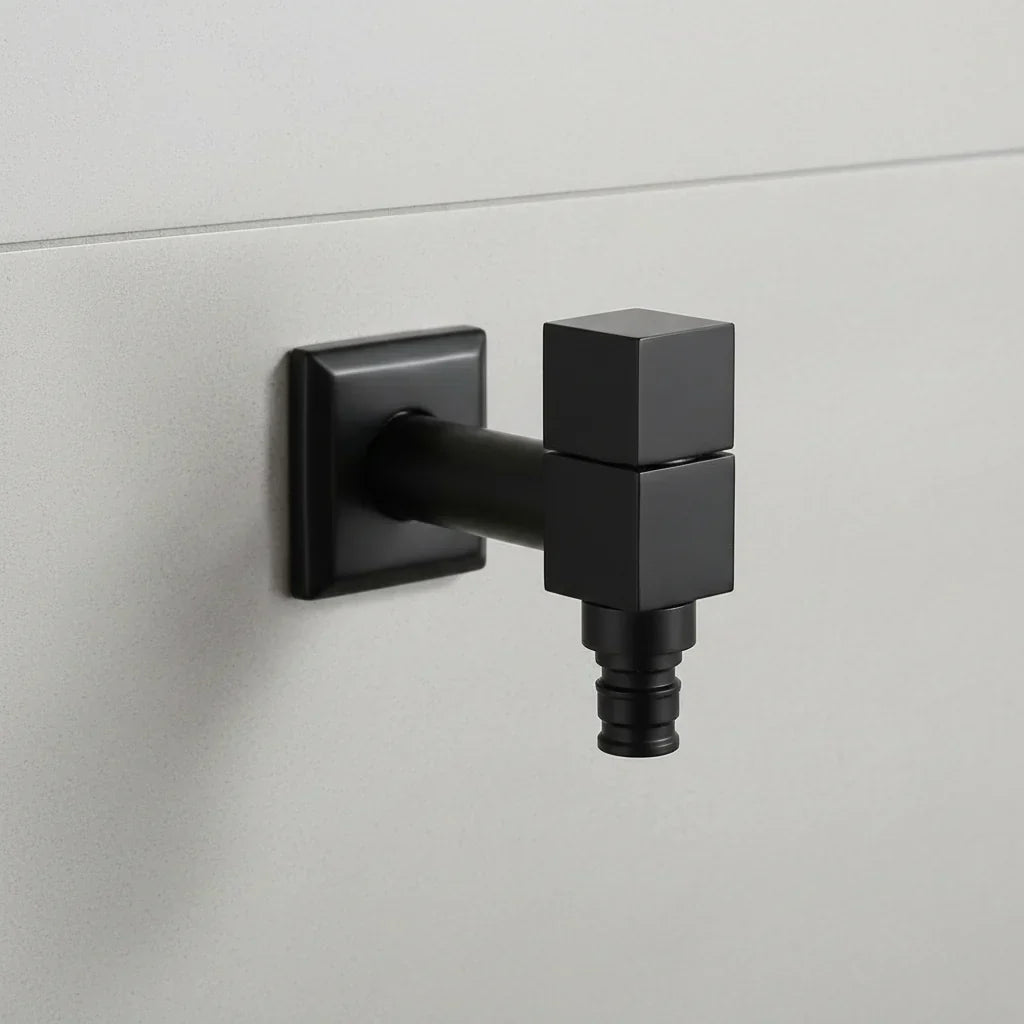 Wall-Mounted Faucet Solid Brass Matte Black G1/2 Connection