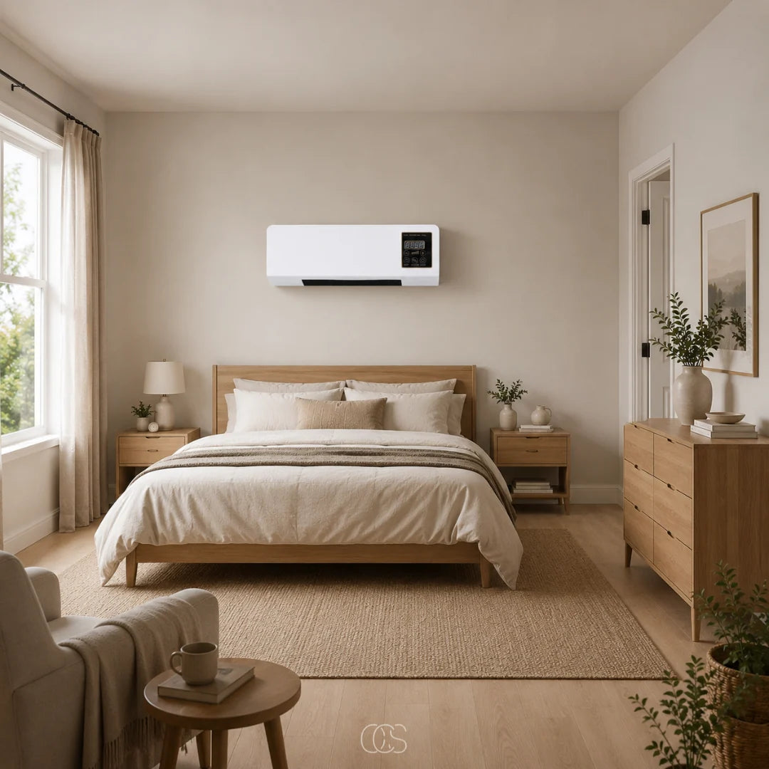 Wall-Mounted Heater & Fan 1800W Remote Control Timer