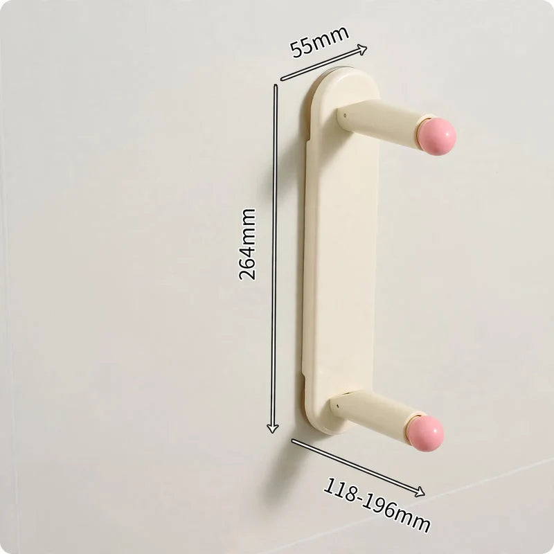 Wall-Mounted Laundry Hanger Extendable No-Drill Installation