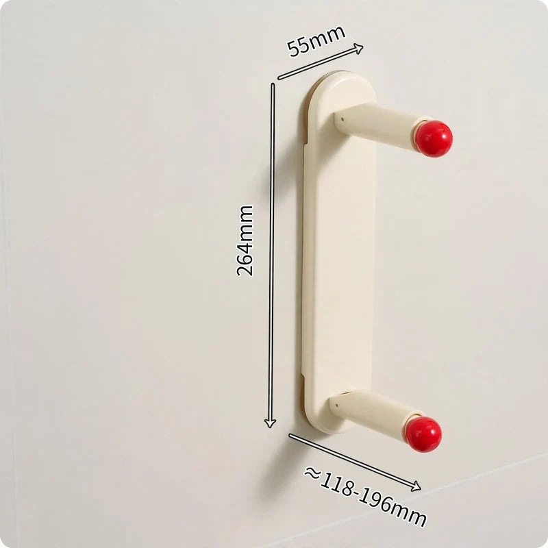 Wall-Mounted Laundry Hanger Extendable No-Drill Installation