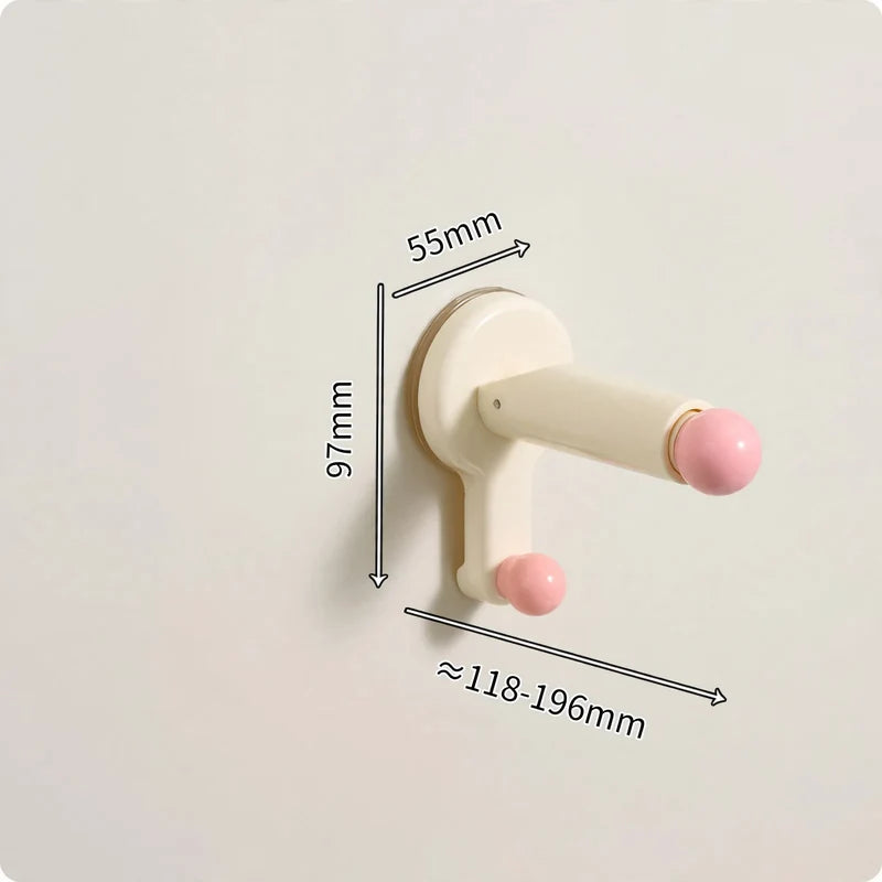 Wall-Mounted Laundry Hanger Extendable No-Drill Installation