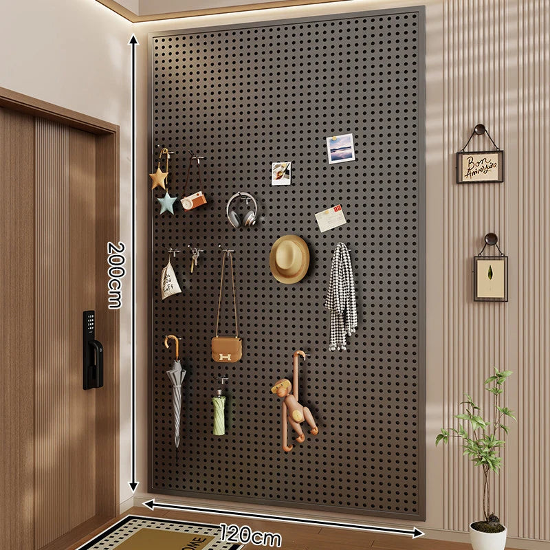 Wall-Mounted Pegboard Organizer Modular Grid 10 Hooks Included