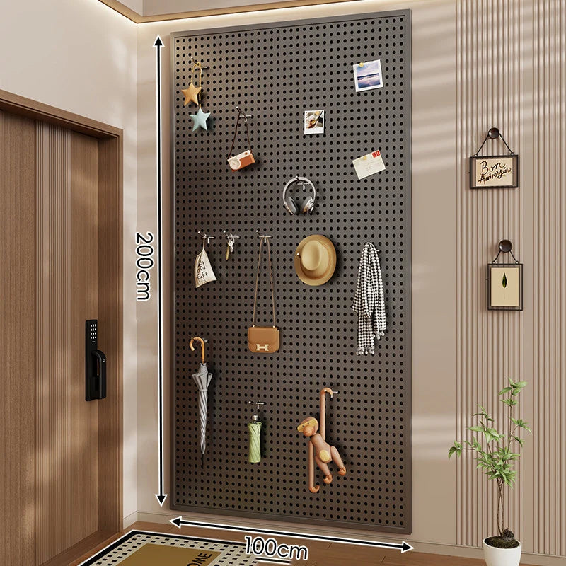 Wall-Mounted Pegboard Organizer Modular Grid 10 Hooks Included