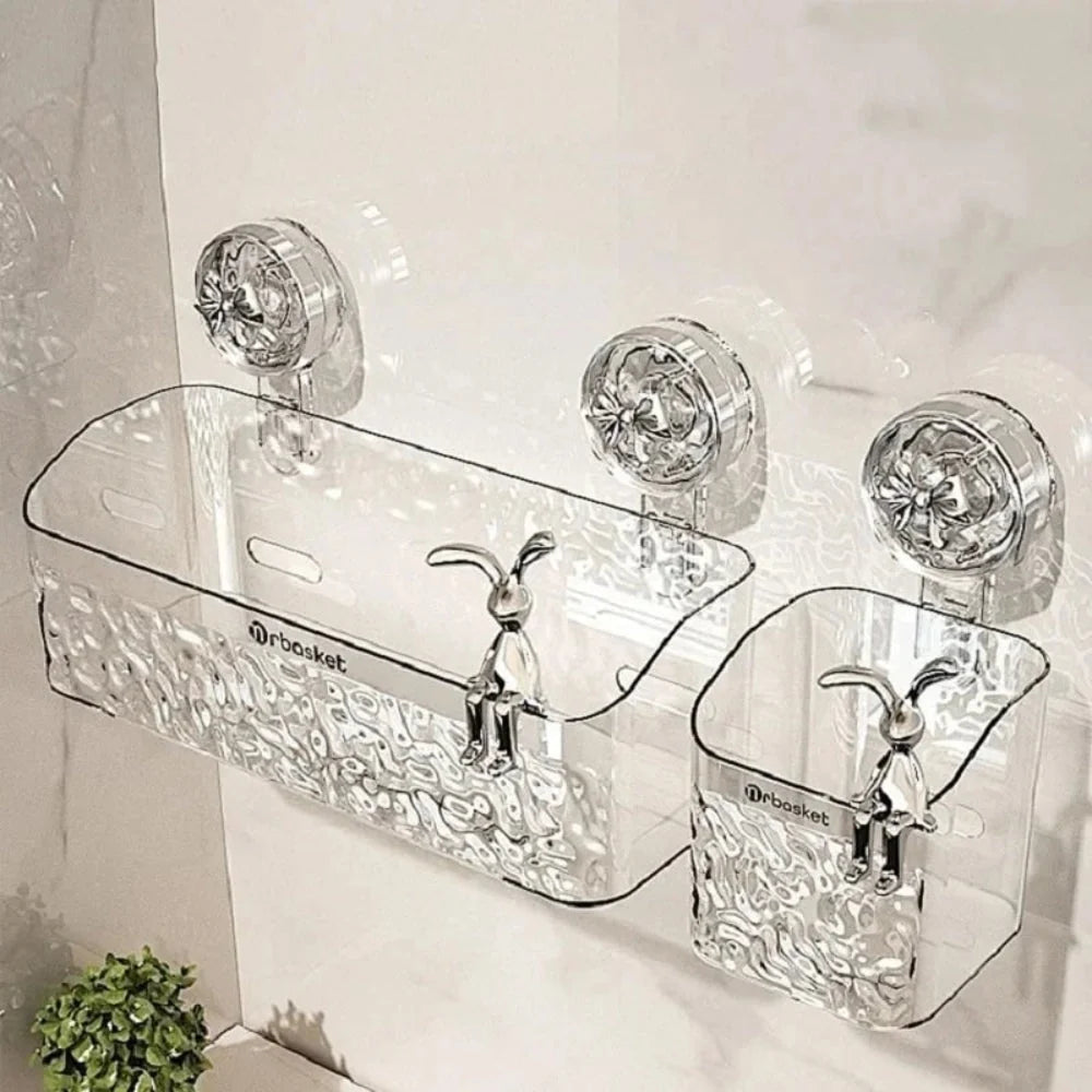 Wall-Mounted Storage Basket Open-Front Space-Saving