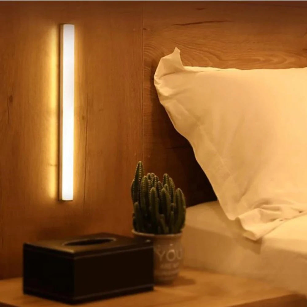 Wall Night Light Motion Sensor Slim Bar USB Rechargeable