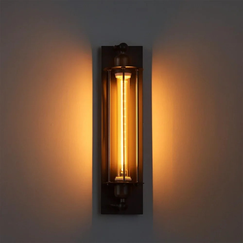 Wall Sconce Aged Metal Integrated LED Directional Downlight