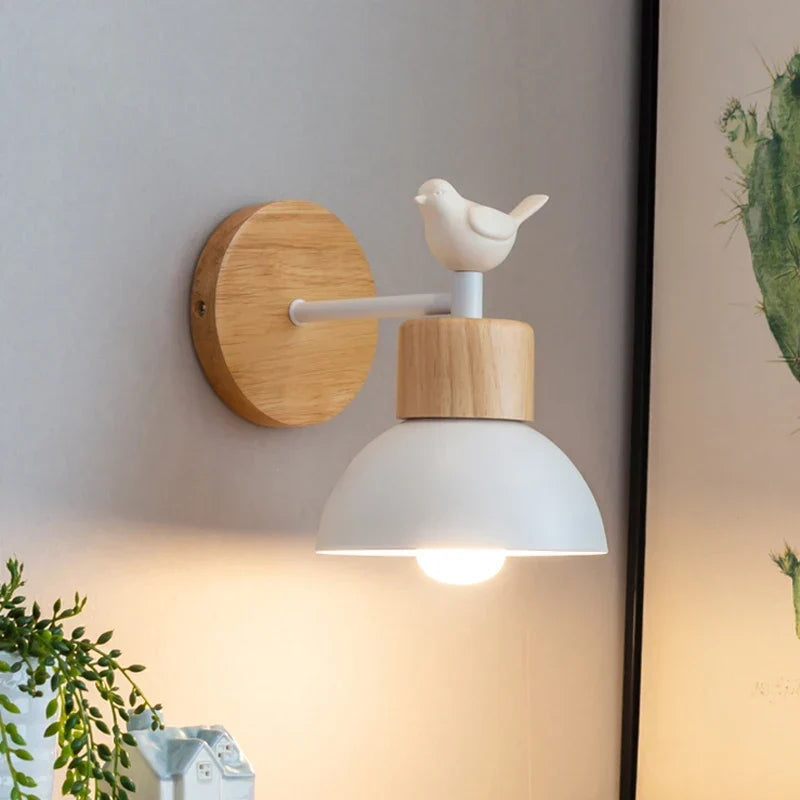 Wall Sconce Carved Timber Concealed LED No Glare