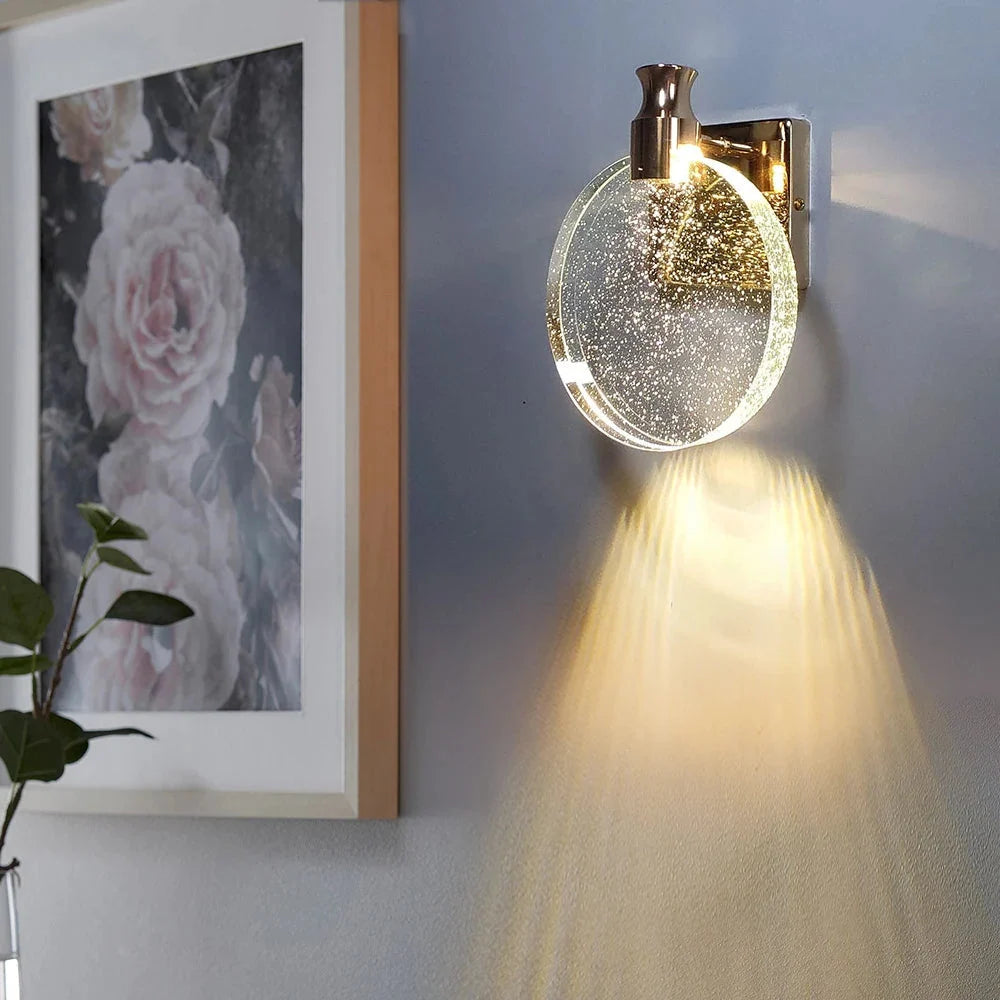 Wall Sconce Cordless Teardrop Glass Shade