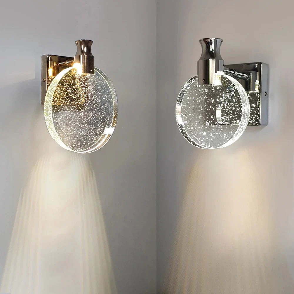 Wall Sconce Cordless Teardrop Glass Shade